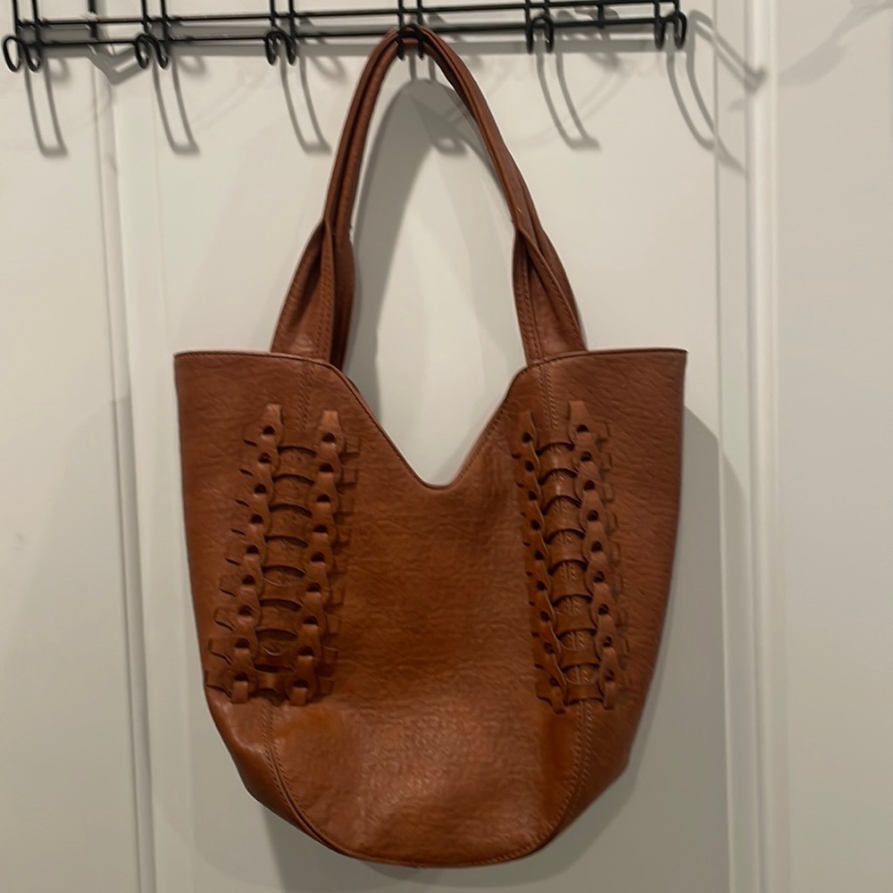 anthropologie vegan leather purse